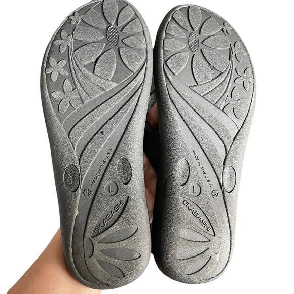 Okabashi Breeze Sandals Womens Large 9.5-10.5‎ Black Flip Flop Recyclable Summer - Picture 4 of 7